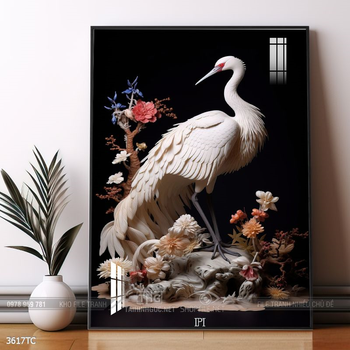 Tranh chim công hoa mẫu đơn đẹp và ý nghĩa