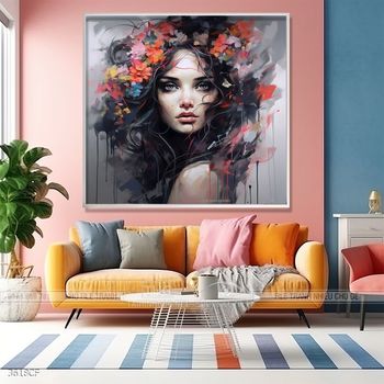 Tranh treo tường quán cafe, trà sữa đầy nghệ thuật