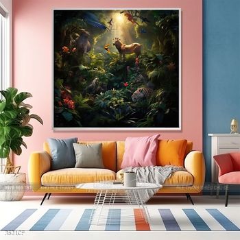 Tranh decor trang trí quán cafe nghệ thuật hiện đại