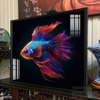 Tranh cá chép hoa sen cực đẹp