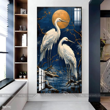 Tranh chim công hoa mẫu đơn đẹp và ý nghĩa