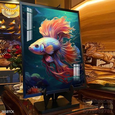 Tranh cá chép hoa sen treo tường mang nhiều ý nghĩa