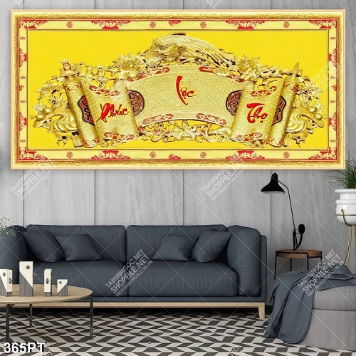 Tranh phòng thờ tổ tiên ông bà