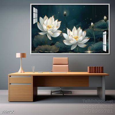 Tranh cá chép hoa sen đẹp mang nhiều ý nghĩa