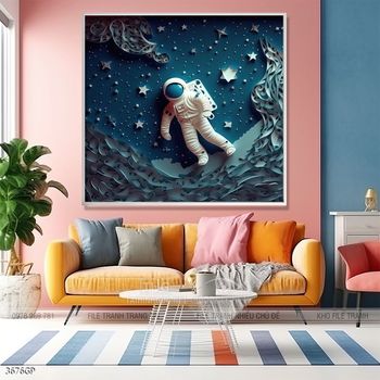Tranh phi hành gia treo tường