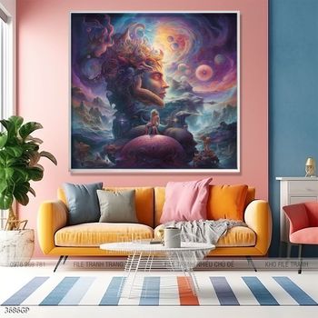 Tranh nghệ thuật phi hành gia treo tường