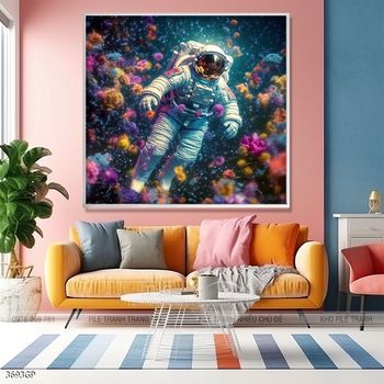 Tranh phi hành gia treo tường