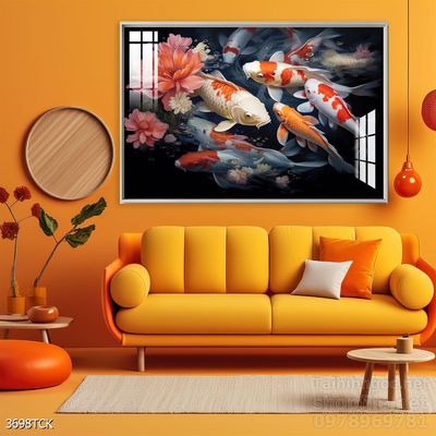 Tranh cá chép hoa sen đẹp mang nhiều ý nghĩa