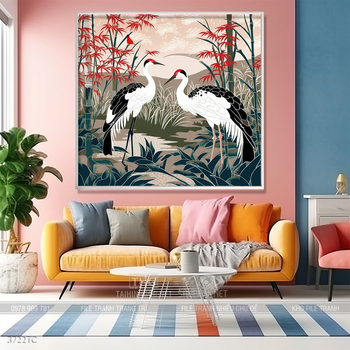 Tranh chim công hoa mẫu đơn đẹp và ý nghĩa