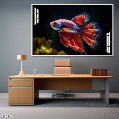 Tranh cá chép hoa sen treo tường mang nhiều ý nghĩa