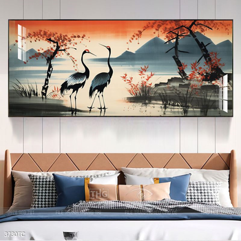 Tranh phong thủy chim công và hoa mẫu đơn rước may mắn vào nhà