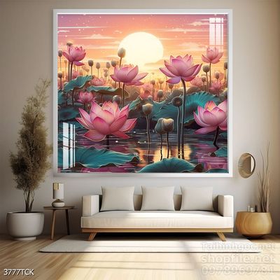 Tranh cá chép hoa sen đẹp mang nhiều ý nghĩa