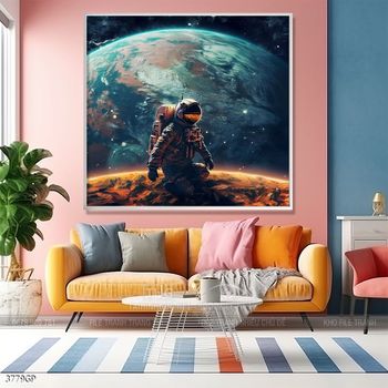 Tranh phi hành gia decor tường nhà