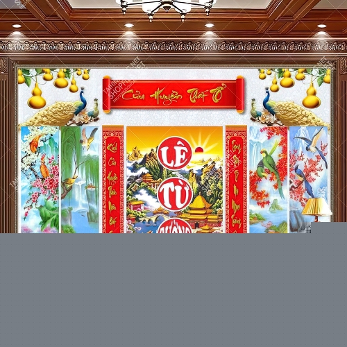 Tranh Cửu Huyền Thất tổ treo tường