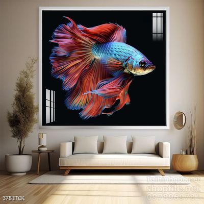 Tranh cá chép hoa sen cực đẹp