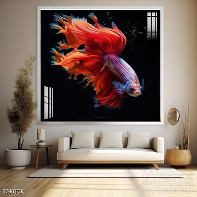 Tranh cá chép hoa sen cực đẹp