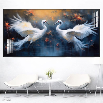 Tranh hoa mẫu đơn và chim công