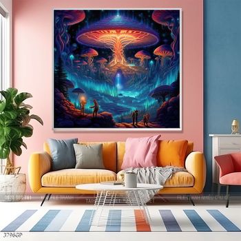 Tranh phi hành gia decor tường nhà