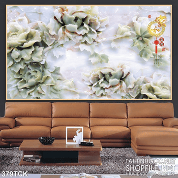 Tranh hoa sen giả ngọc phong thủy