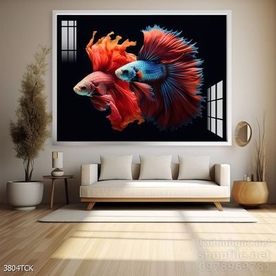 Tranh cá chép hoa sen đẹp mang nhiều ý nghĩa