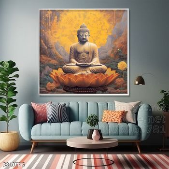 Tranh tranh trí tường phật giáo sang trọng