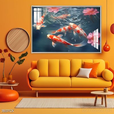 File tranh cá chép hoa sen mẫu mới nhất