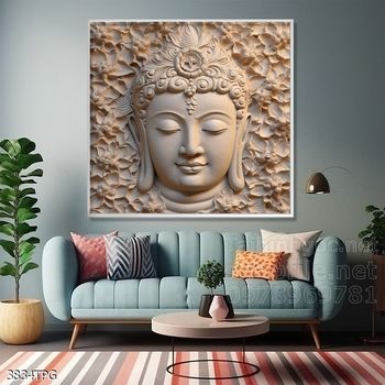 File tranh Phật giáo decor trang trí tường nhà phòng thờ