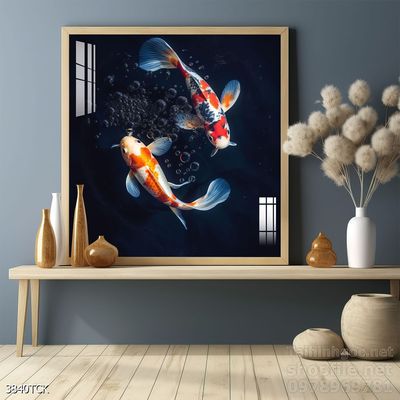 Tranh cá chép hoa sen