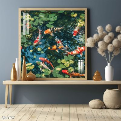 Tranh cá chép hoa sen cực đẹp