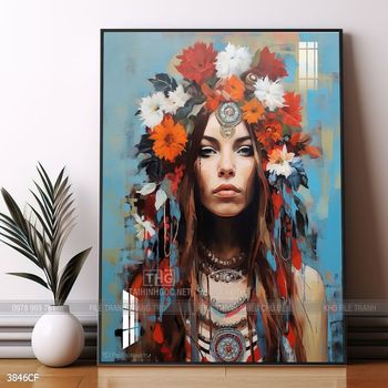 Tranh phong cách nghệ thuật trang trí tường quán cà phê