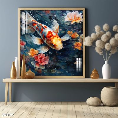 Tranh cá chép hoa sen