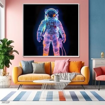 Tranh 3D phi hành gia vũ trụ