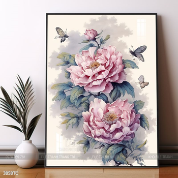 Tranh chim công hoa mẫu đơn đẹp và ý nghĩa