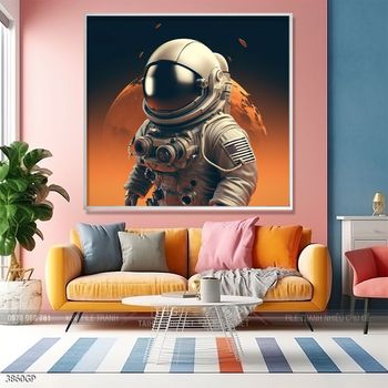 Tranh nghệ thuật phi hành gia treo trang trí tường