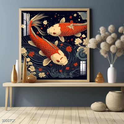 Tranh cá chép hoa sen