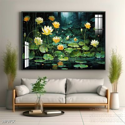 Tranh cá chép hoa sen cực đẹp