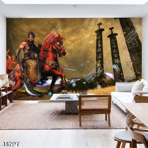 Tranh thờ Quang Công và ngựa nghệ thuật