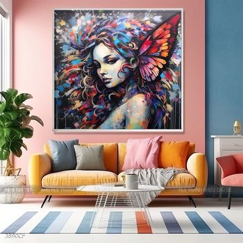 Tranh decor trang trí quán cafe nghệ thuật hiện đại