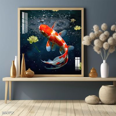 Tranh cá chép hoa sen