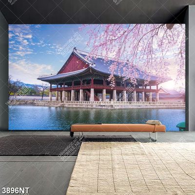 Tranh mái đình trên sông