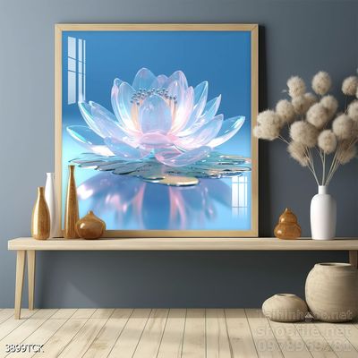 Tranh trang trí phòng khách cá chép hoa sen