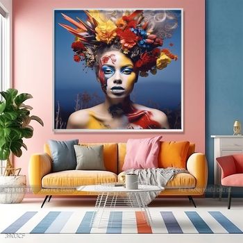 Tranh decor trang trí quán cafe nghệ thuật hiện đại