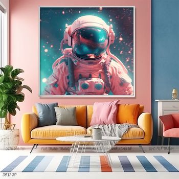 Tranh 3D phi hành gia vũ trụ
