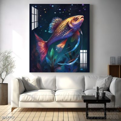 File tranh cá chép hoa sen mẫu mới nhất