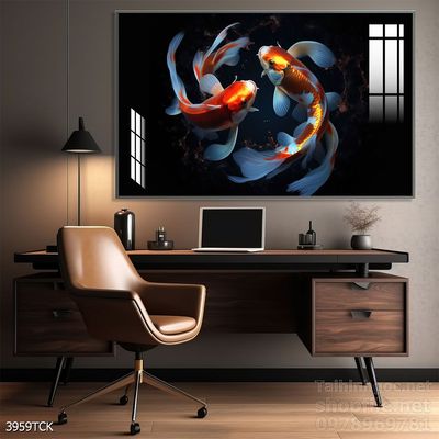 Tranh cá chép hoa sen treo tường mang nhiều ý nghĩa