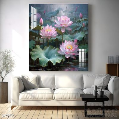 Tranh cá chép hoa sen cực đẹp