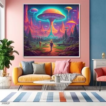 Tranh nghệ thuật phi hành gia treo tường