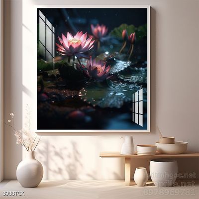 File tranh cá chép hoa sen mẫu mới nhất