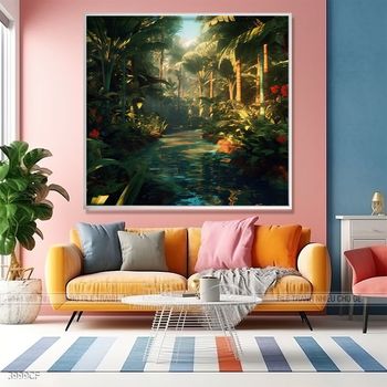 Tranh trang trí quán cà phê đẹp hiện đại