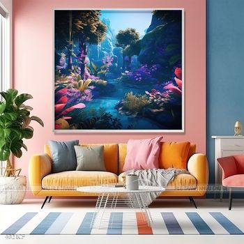 Tranh treo tường quán cafe, trà sữa đầy nghệ thuật